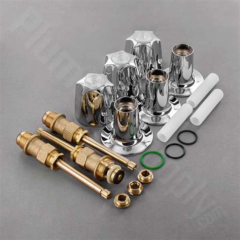 In some shower applications, stems also divert water from the spout to the shower head. . 3 handle shower faucet cartridge